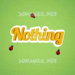 nothing in Ladybugs style - 3D name wallpaper