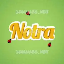notra in Ladybugs style - 3D name wallpaper
