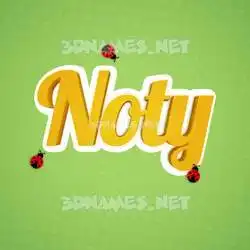 noty in Ladybugs style - 3D name wallpaper