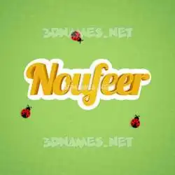 noufeer in Ladybugs style - 3D name wallpaper