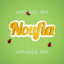 noufia in Ladybugs style - 3D name wallpaper