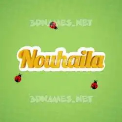 nouhaila in Ladybugs style - 3D name wallpaper
