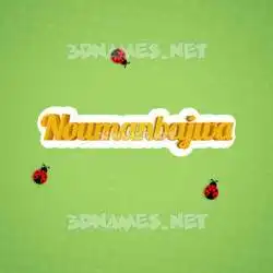 noumanbajwa in Ladybugs style - 3D name wallpaper