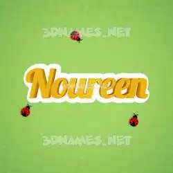 noureen in Ladybugs style - 3D name wallpaper