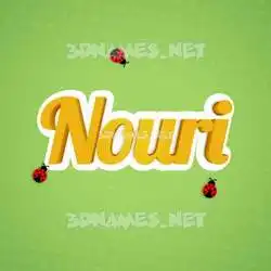 nouri in Ladybugs style - 3D name wallpaper