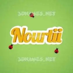 nourtii in Ladybugs style - 3D name wallpaper