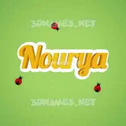 nourya in Ladybugs style - 3D name wallpaper