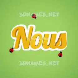 nous in Ladybugs style - 3D name wallpaper