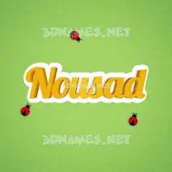 nousad in Ladybugs style - 3D name wallpaper