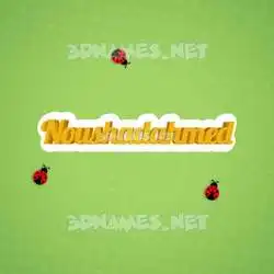 noushadahmed in Ladybugs style - 3D name wallpaper