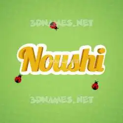 noushi in Ladybugs style - 3D name wallpaper