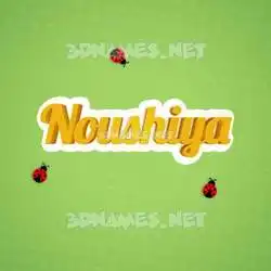noushiya in Ladybugs style - 3D name wallpaper