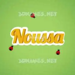 noussa in Ladybugs style - 3D name wallpaper