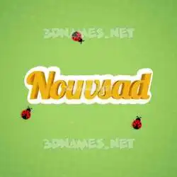 nouvsad in Ladybugs style - 3D name wallpaper