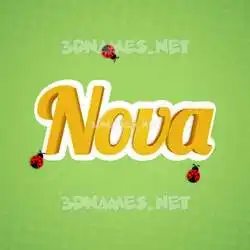 nova in Ladybugs style - 3D name wallpaper