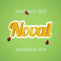 noval in Ladybugs style - 3D name wallpaper