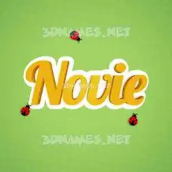novie in Ladybugs style - 3D name wallpaper
