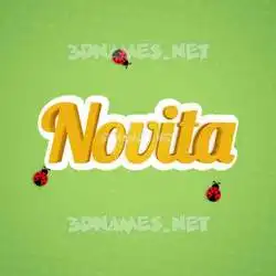 novita in Ladybugs style - 3D name wallpaper