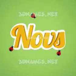 novs in Ladybugs style - 3D name wallpaper