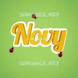 novy in Ladybugs style - 3D name wallpaper