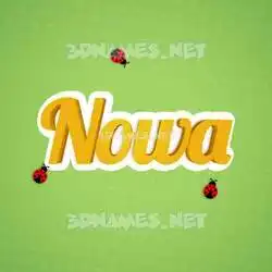 nowa in Ladybugs style - 3D name wallpaper