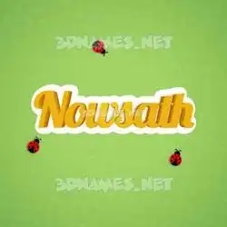 nowsath in Ladybugs style - 3D name wallpaper