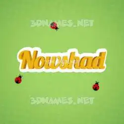 nowshad in Ladybugs style - 3D name wallpaper