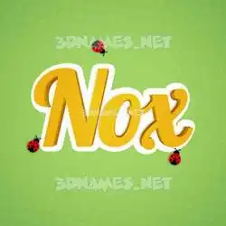 nox in Ladybugs style - 3D name wallpaper