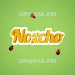 noxcho in Ladybugs style - 3D name wallpaper