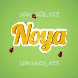 noya in Ladybugs style - 3D name wallpaper