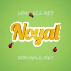 noyal in Ladybugs style - 3D name wallpaper