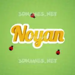 noyan in Ladybugs style - 3D name wallpaper
