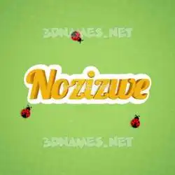 nozizwe in Ladybugs style - 3D name wallpaper