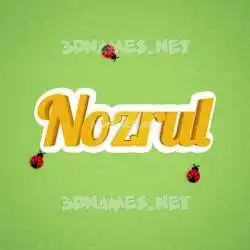 nozrul in Ladybugs style - 3D name wallpaper