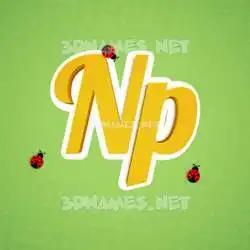 np in Ladybugs style - 3D name wallpaper