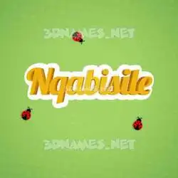 nqabisile in Ladybugs style - 3D name wallpaper