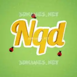 nqd in Ladybugs style - 3D name wallpaper