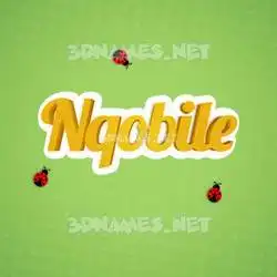 nqobile in Ladybugs style - 3D name wallpaper