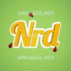 nrd in Ladybugs style - 3D name wallpaper