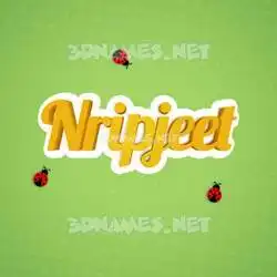 nripjeet in Ladybugs style - 3D name wallpaper