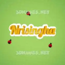 nrisingha in Ladybugs style - 3D name wallpaper
