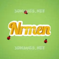 nrmen in Ladybugs style - 3D name wallpaper