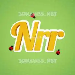 nrr in Ladybugs style - 3D name wallpaper