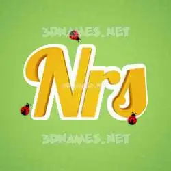 nrs in Ladybugs style - 3D name wallpaper