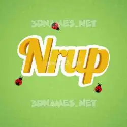nrup in Ladybugs style - 3D name wallpaper