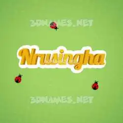 nrusingha in Ladybugs style - 3D name wallpaper