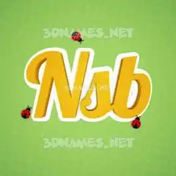 nsb in Ladybugs style - 3D name wallpaper