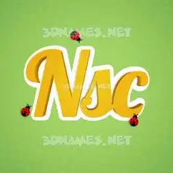 nsc in Ladybugs style - 3D name wallpaper