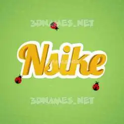 nsike in Ladybugs style - 3D name wallpaper