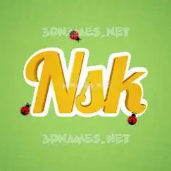 nsk in Ladybugs style - 3D name wallpaper